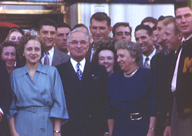MU's 1948 Football Team meets President Truman and the First Family