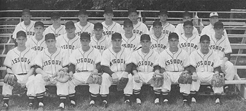 University of Missouri baseball team, 1954
