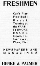 1906 Advertising aimed at non-football-playing freshmen