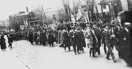 Old Grads Parade before the MU vs. KU Homecoming Game, 1913
