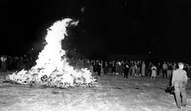 University of Missouri Homecoming Bonfire, 1954