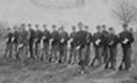 Soldiers of Company A at Camp D.R. Francis in 
      1890