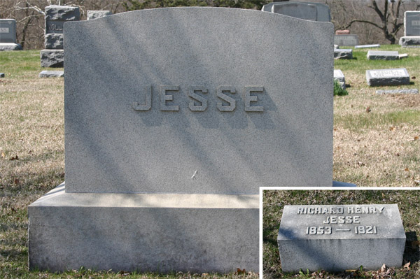 gravestone of richard jesse