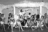 Students performing during 'Carousel,' 1959