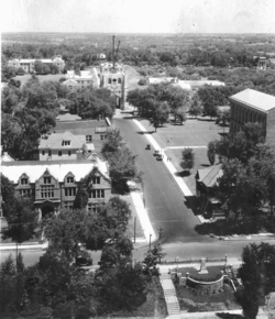 Lowry Street from the Jesse Hall Dome, ca. 1925