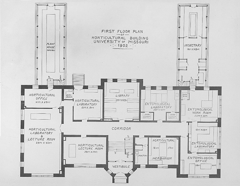 Mu In Brick And Mortar Whitten Hall 1902 Floor Plans