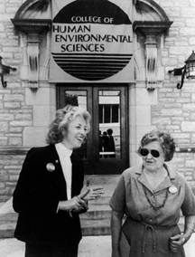 Dean Bea Smith and former Dean Margaret Mangel in 1988