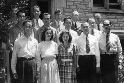 Missouri Cooperative Wildlife Research Unit Staff, including William Elder, second from left in the back row, 1947