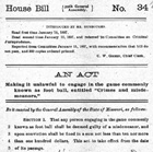 House Bill Seeking to Outlaw Foot Ball, 1897
