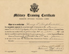 1927 ROTC Certificate