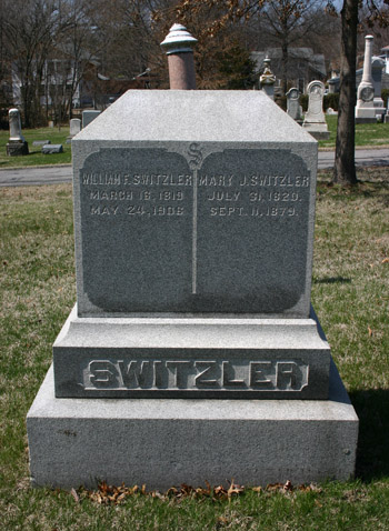 gravestone of william f switzler