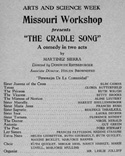 Program from 'Cradle Song'