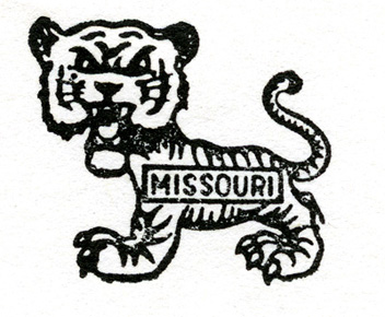 Vintage 1990's University of Missouri Tiger Tailsweep Script STARTER