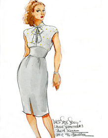 A costume design by James Miller for 'West Side Story', staged by the MU Department of Theatre in 1996.