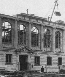 The Library under construction, 1914.